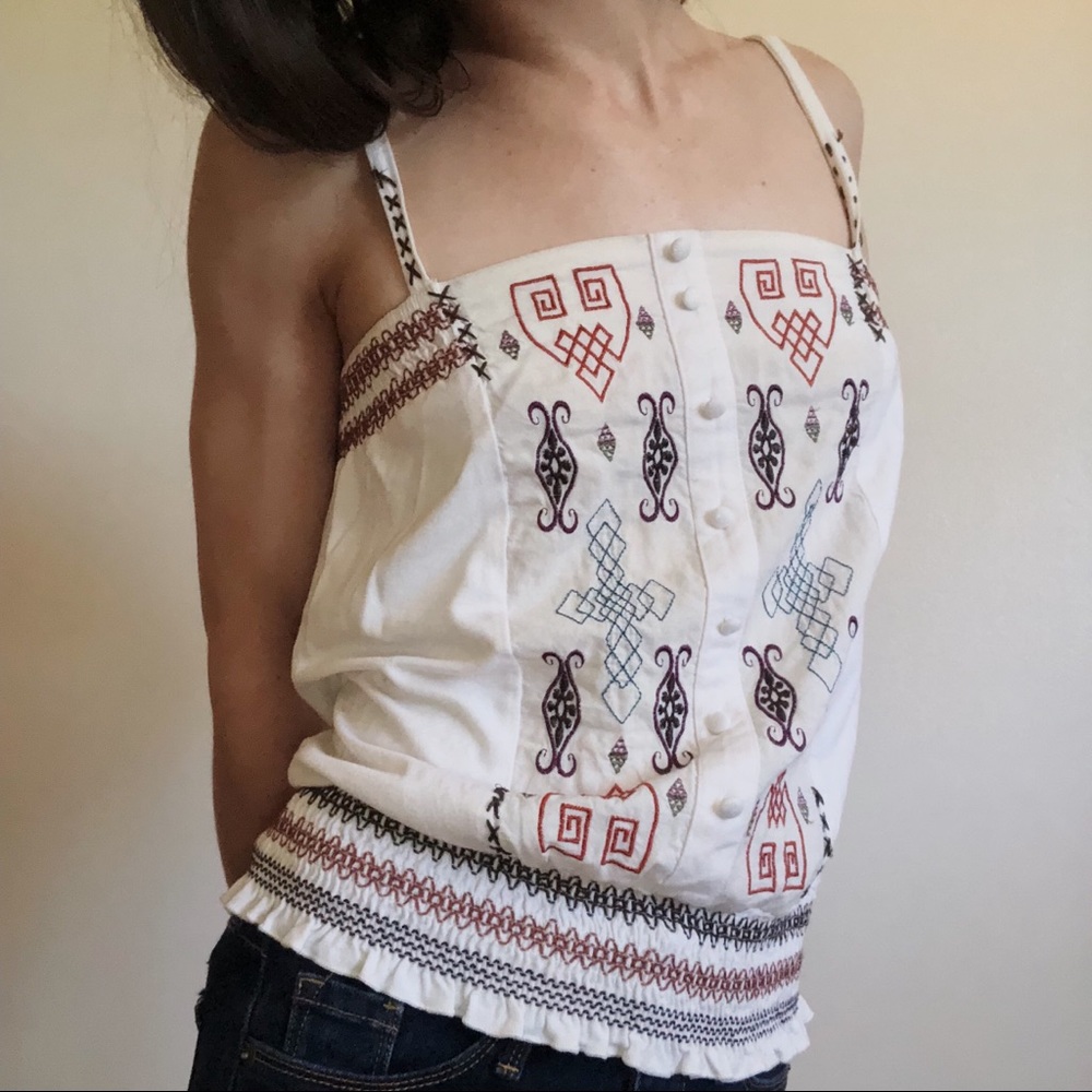 Embroidered Aztec Tank